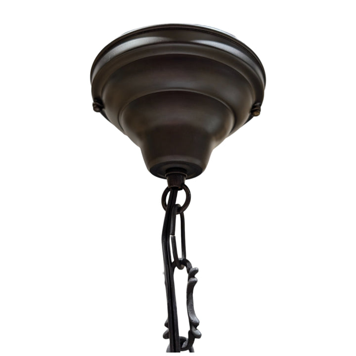 ##Antique Hardware## Small Art Deco Glass Fancy Chain Light (Several Finishes Available)