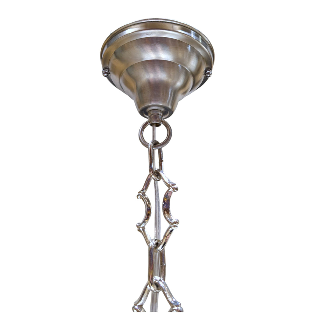 ##Antique Hardware## Large Art Deco Glass Standard Chain Light (Several Finishes Available)