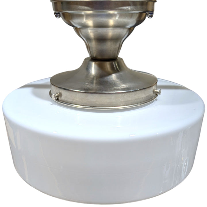 Mid Century Modern Glass Semi-Flush Standard Light (Several Finishes Available)