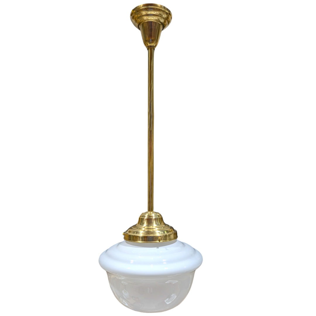 ##Antique Hardware## Classic Schoolhouse Glass Rod Pendant Light (Several Finishes Available)
