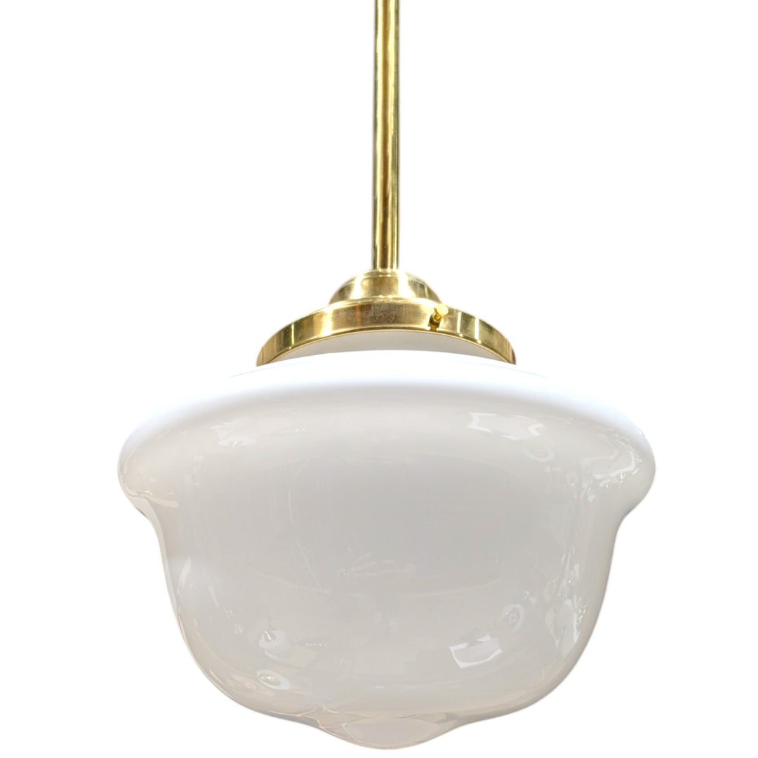 ##Antique Hardware## Classic Schoolhouse Glass Rod Pendant Light (Several Finishes Available)