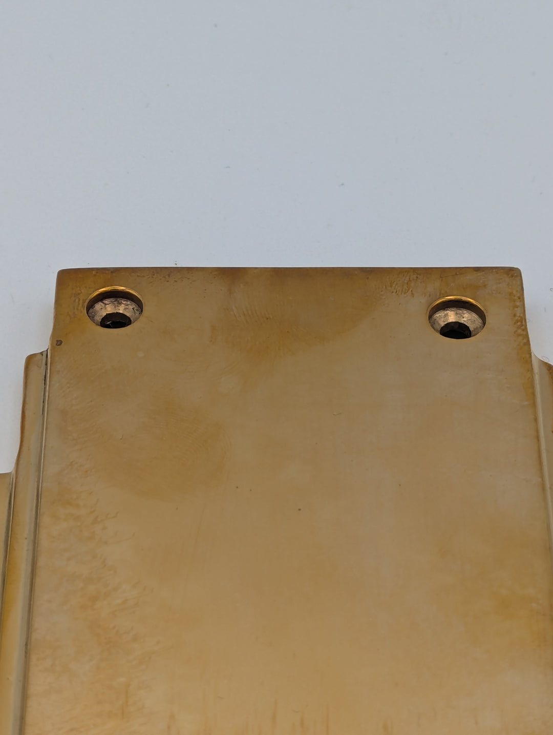 ##Antique Hardware## Open Box Sale Item 14 Inch Solid Brass Art Deco Skyscraper Push Plate (Polished Brass Finish)