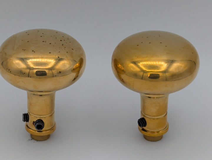 ##Antique Hardware## Open Box Sale Item Round Solid Brass Spare Door Knob Set (Polished Brass Finish)