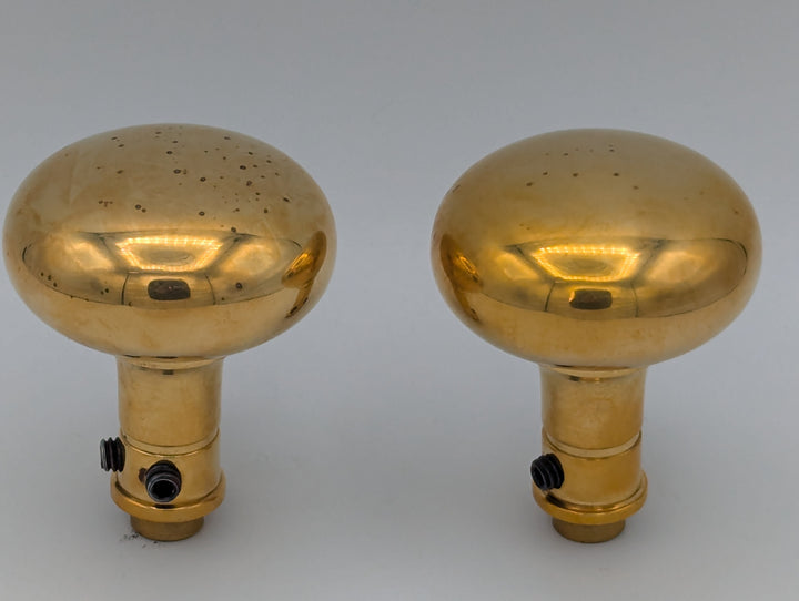 ##Antique Hardware## Open Box Sale Item Round Solid Brass Spare Door Knob Set (Polished Brass Finish)