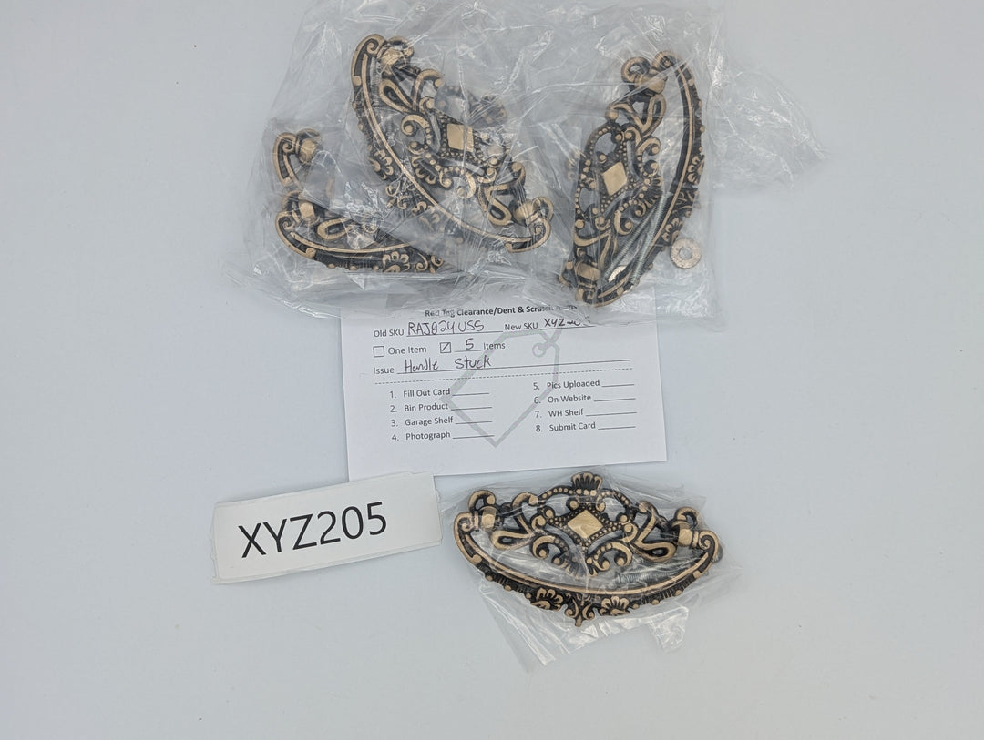 4 1/8 Inch Solid Brass Ornate Victorian Pull (Antique Brass Finish)