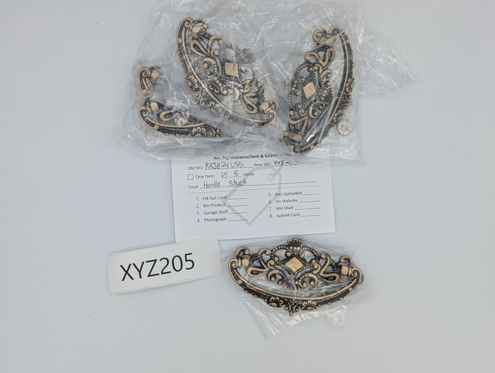 4 1/8 Inch Solid Brass Ornate Victorian Pull (Antique Brass Finish)