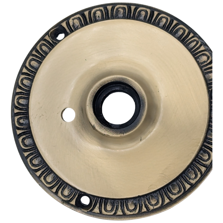 Egg & Dart Solid Brass Rosette (Antique Brass Finish)