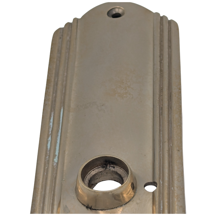 Open Box Sale Item Art Deco Long Solid Brass Door Backplate (Polished Brass Finish)