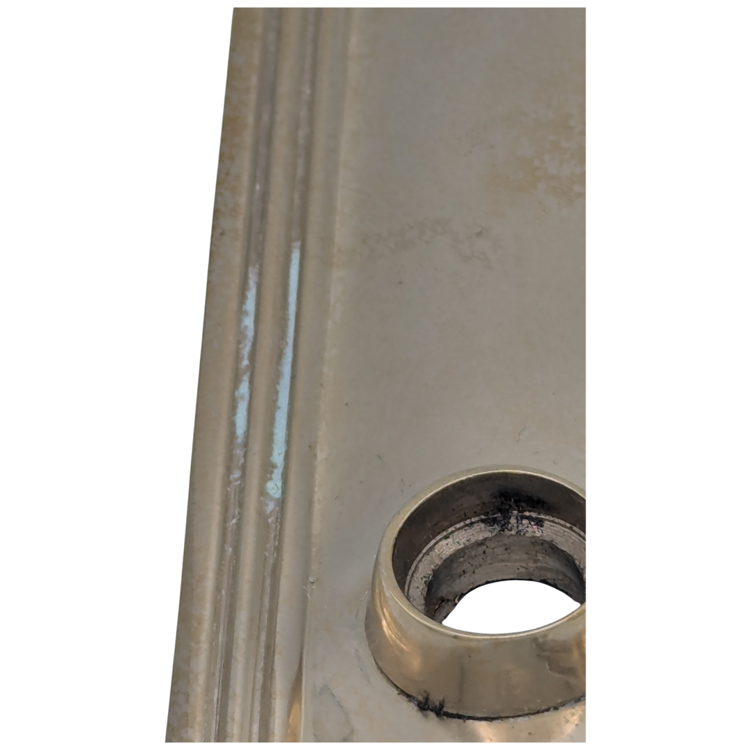 Open Box Sale Item Art Deco Long Solid Brass Door Backplate (Polished Brass Finish)