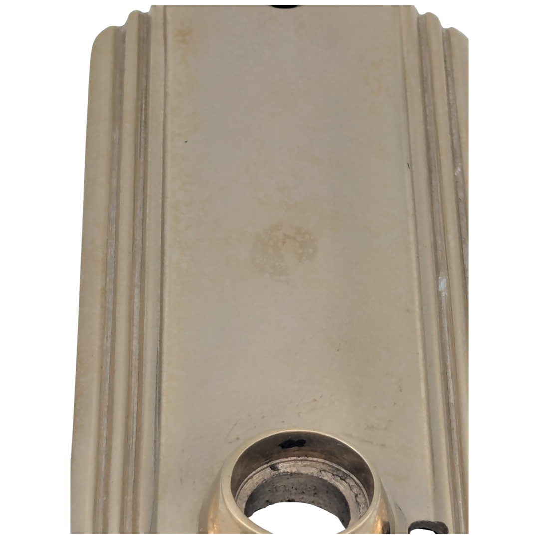 Open Box Sale Item Art Deco Long Solid Brass Door Backplate (Polished Brass Finish)