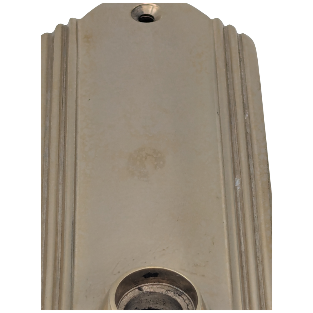 Open Box Sale Item Art Deco Long Solid Brass Door Backplate (Polished Brass Finish)