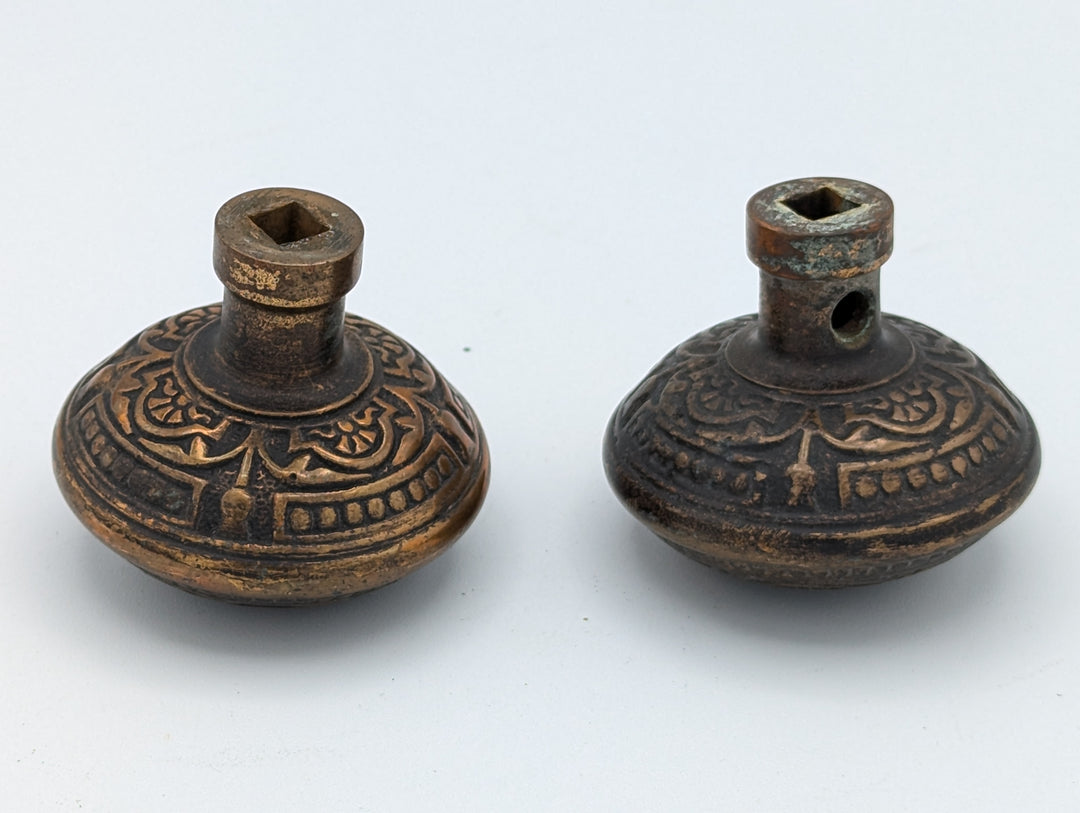##Antique Hardware## 1905 P & F Corbin Victorian Bronze Knob (Original Antique Finish)