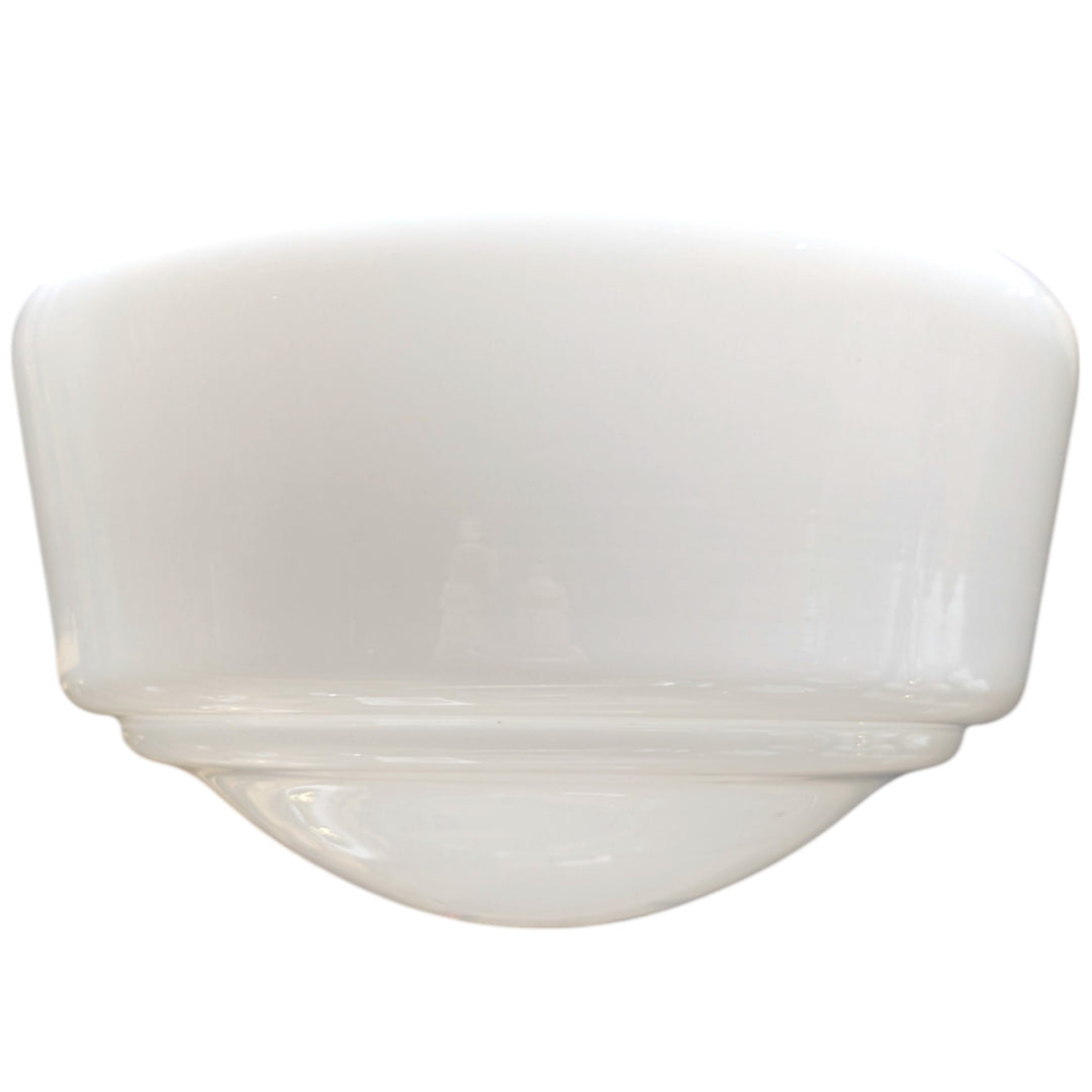 ##Antique Hardware## Traditional Schoolhouse Milk Glass Standard Chain Light (Several Finishes Available)