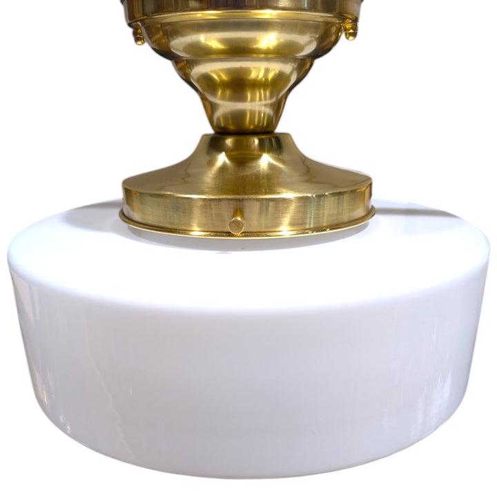 Mid Century Modern Glass Semi-Flush Standard Light (Several Finishes Available)