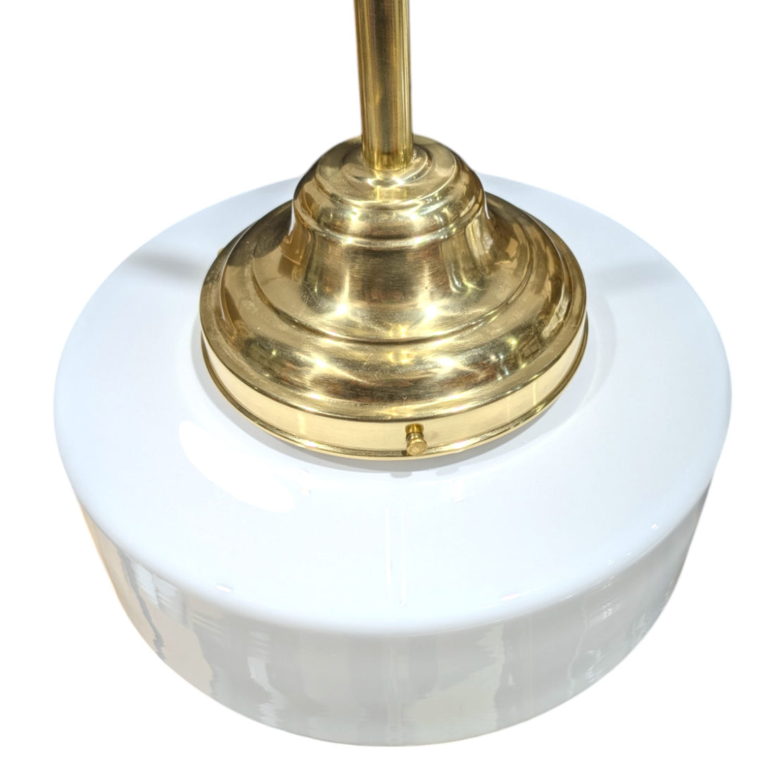 ##Antique Hardware## Stepped Mid Century Modern Glass Rod Pendant Light (Several Finishes Available)