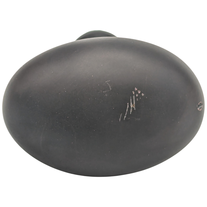 Open Box Sale Item Solid Brass Egg Door Knobs Spare Set with Spindle (Black Bronze Finish)