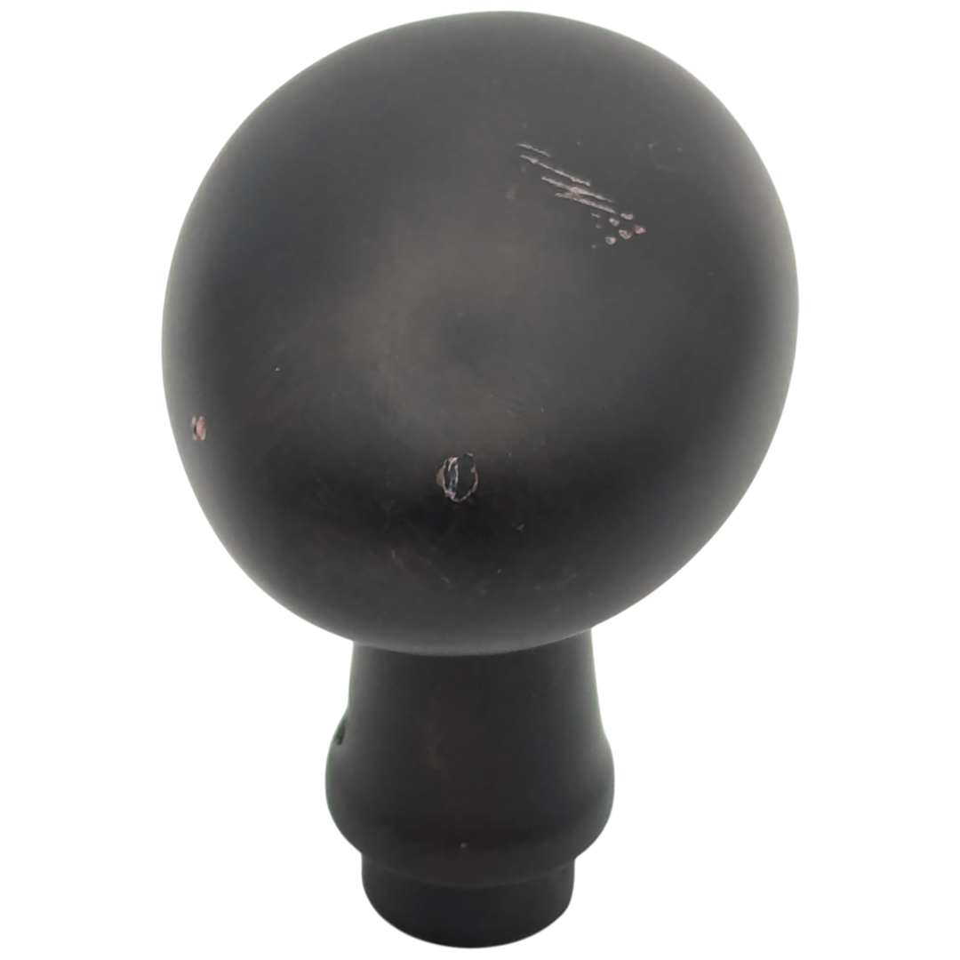 Open Box Sale Item Solid Brass Egg Door Knobs Spare Set with Spindle (Black Bronze Finish)