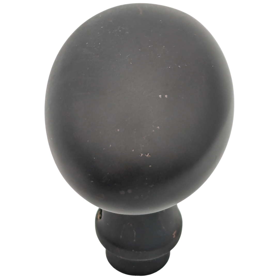 Open Box Sale Item Solid Brass Egg Door Knobs Spare Set with Spindle (Black Bronze Finish)