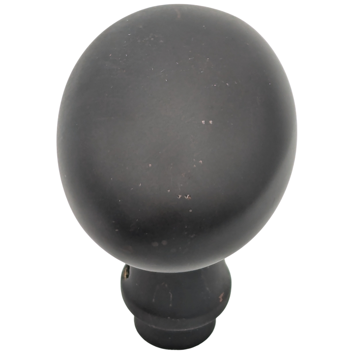 Open Box Sale Item Solid Brass Egg Door Knobs Spare Set with Spindle (Black Bronze Finish)