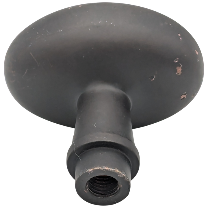 Open Box Sale Item Solid Brass Egg Door Knobs Spare Set with Spindle (Black Bronze Finish)