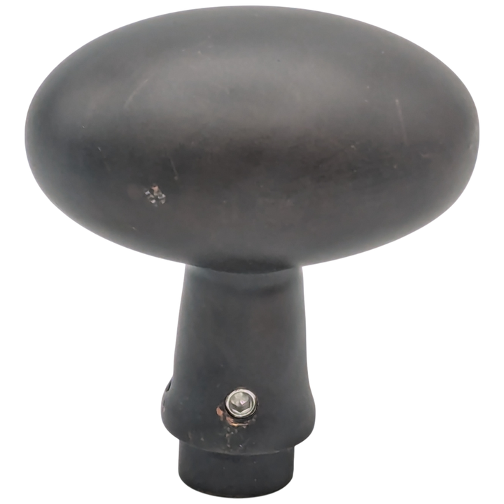 Open Box Sale Item Solid Brass Egg Door Knobs Spare Set with Spindle (Black Bronze Finish)