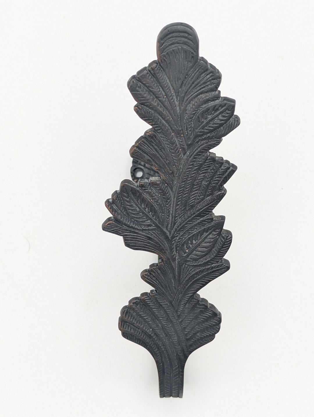 ##Antique Hardware## Open Box Sale Item Large Elongated Leaf Style Curtain and Drapery Hold (Oil Rubbed Bronze