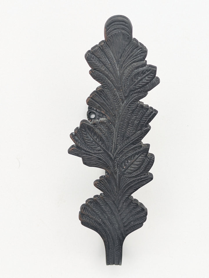 ##Antique Hardware## Open Box Sale Item Large Elongated Leaf Style Curtain and Drapery Hold (Oil Rubbed Bronze