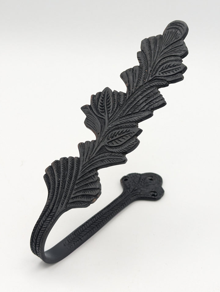 ##Antique Hardware## Open Box Sale Item Large Elongated Leaf Style Curtain and Drapery Hold (Oil Rubbed Bronze