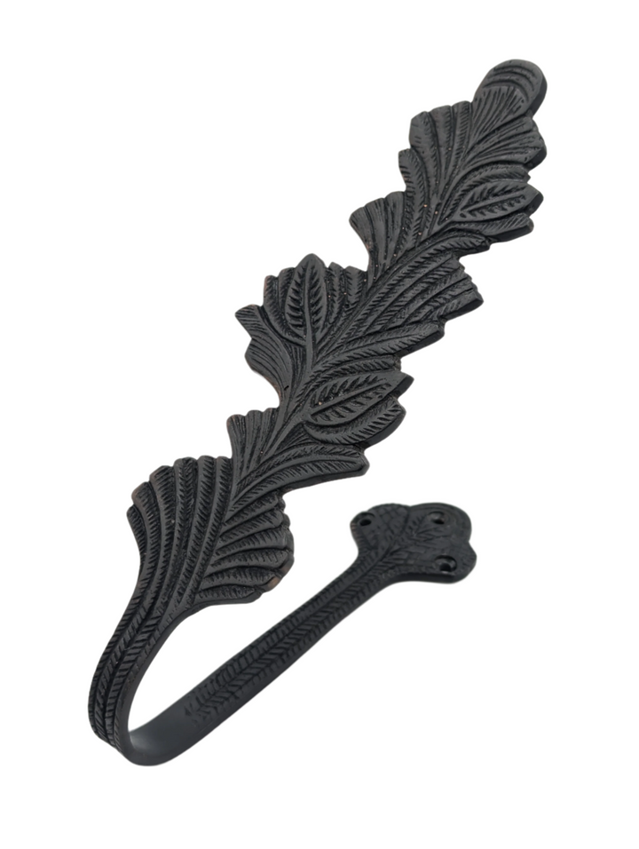 ##Antique Hardware## Open Box Sale Item Large Elongated Leaf Style Curtain and Drapery Hold (Oil Rubbed Bronze