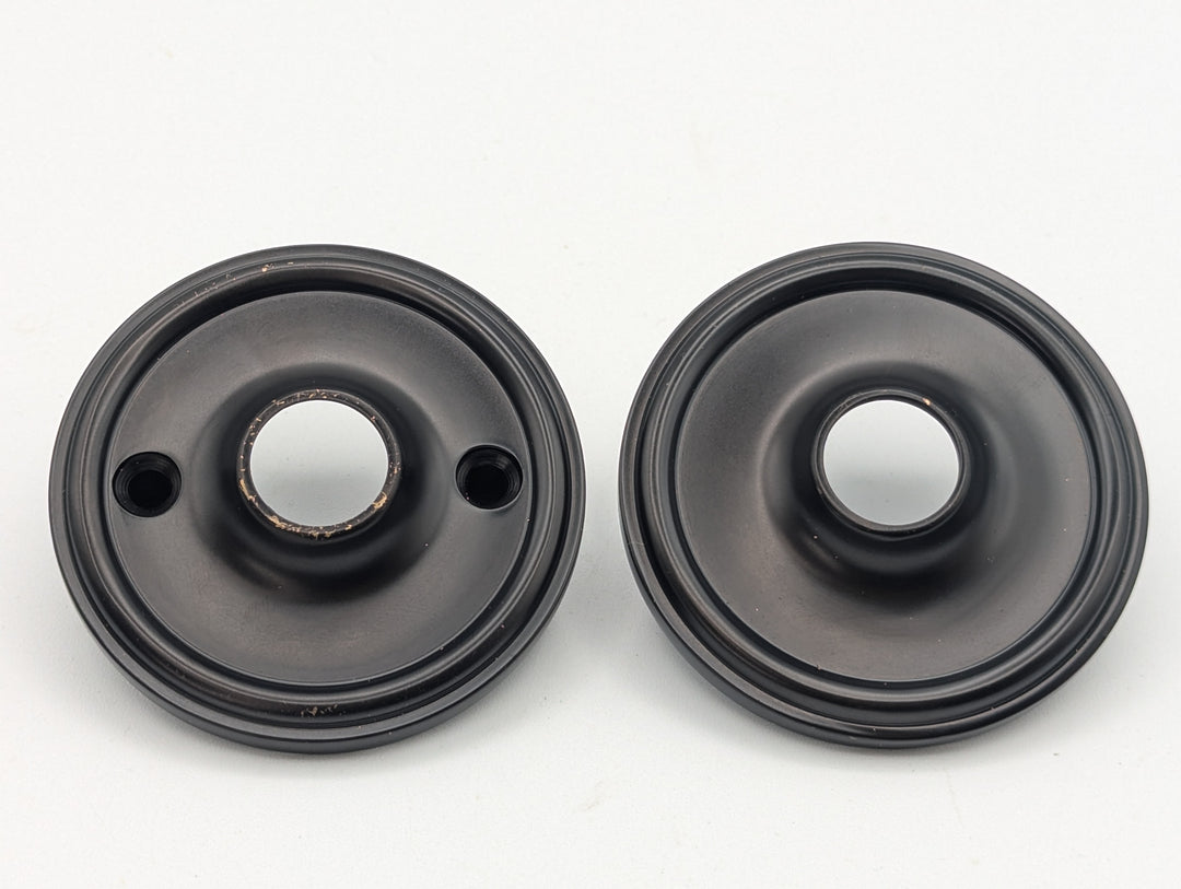 ##Antique Hardware## Open Box Sale Item Traditional Style Solid Brass Rosette Plates (Oil Rubbed Bronze)