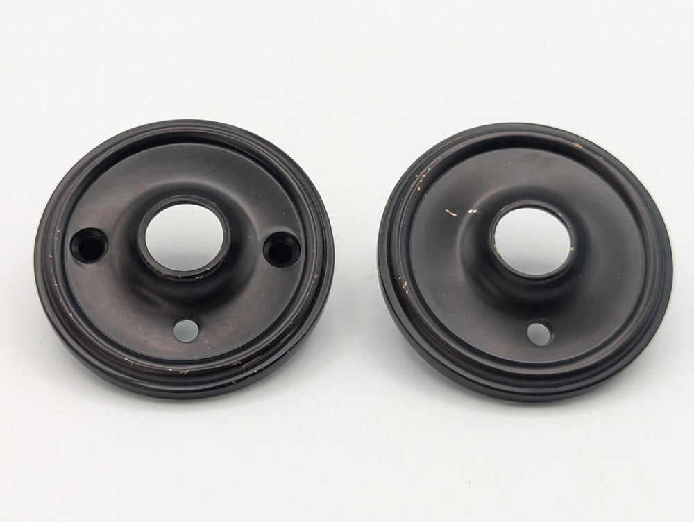 ##Antique Hardware## Open Box Sale Item Traditional Style Solid Brass Rosette Plates (Oil Rubbed Bronze)