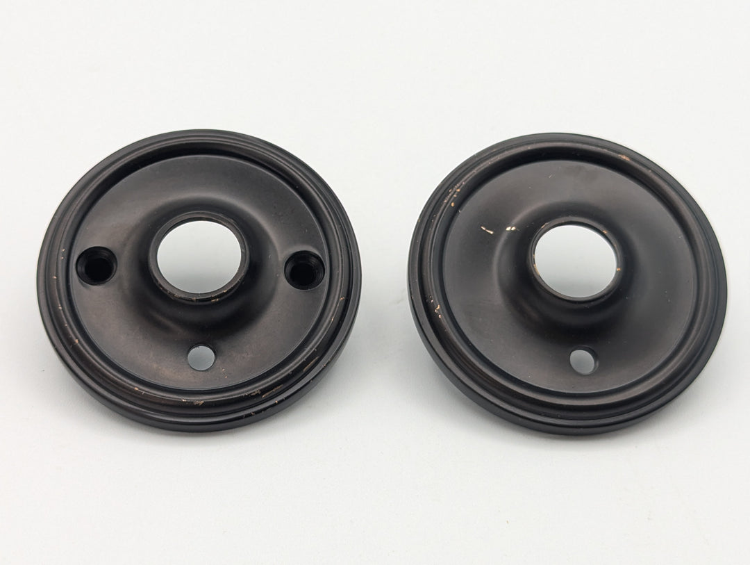 ##Antique Hardware## Open Box Sale Item Traditional Style Solid Brass Rosette Plates (Oil Rubbed Bronze)