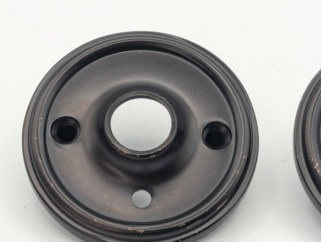 ##Antique Hardware## Open Box Sale Item Traditional Style Solid Brass Rosette Plates (Oil Rubbed Bronze)
