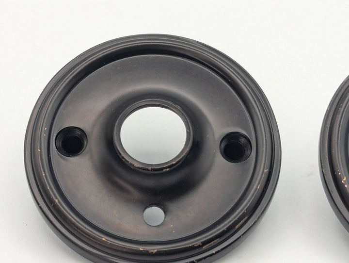 ##Antique Hardware## Open Box Sale Item Traditional Style Solid Brass Rosette Plates (Oil Rubbed Bronze)