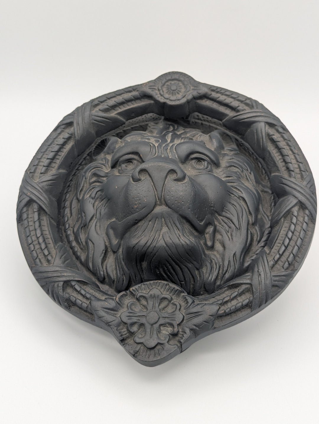 Open Box Sale Item Ribbon & Reed 8 3/4 Inch Brass Lion Door Knocker