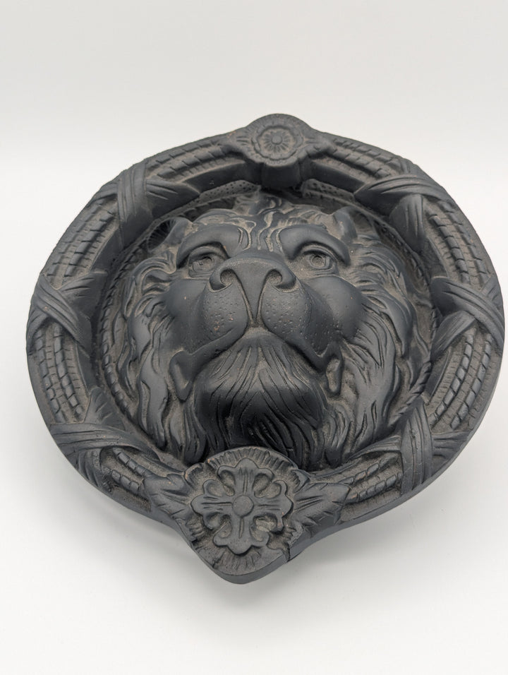 Open Box Sale Item Ribbon & Reed 8 3/4 Inch Brass Lion Door Knocker