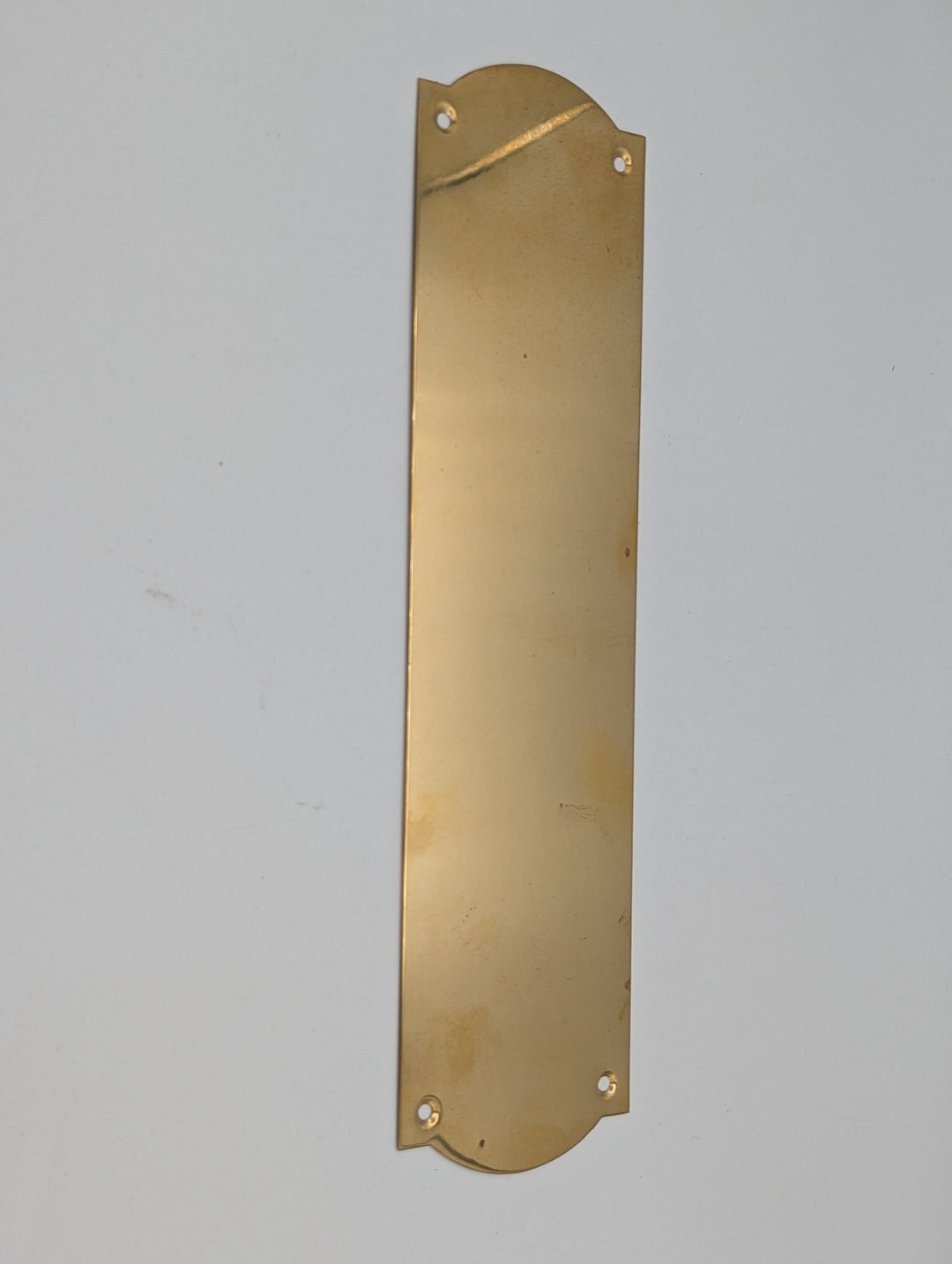 ##Antique Hardware## Open Box Sale Item 12 Inch Solid Brass Oval Push Plate (Polished Brass Finish)