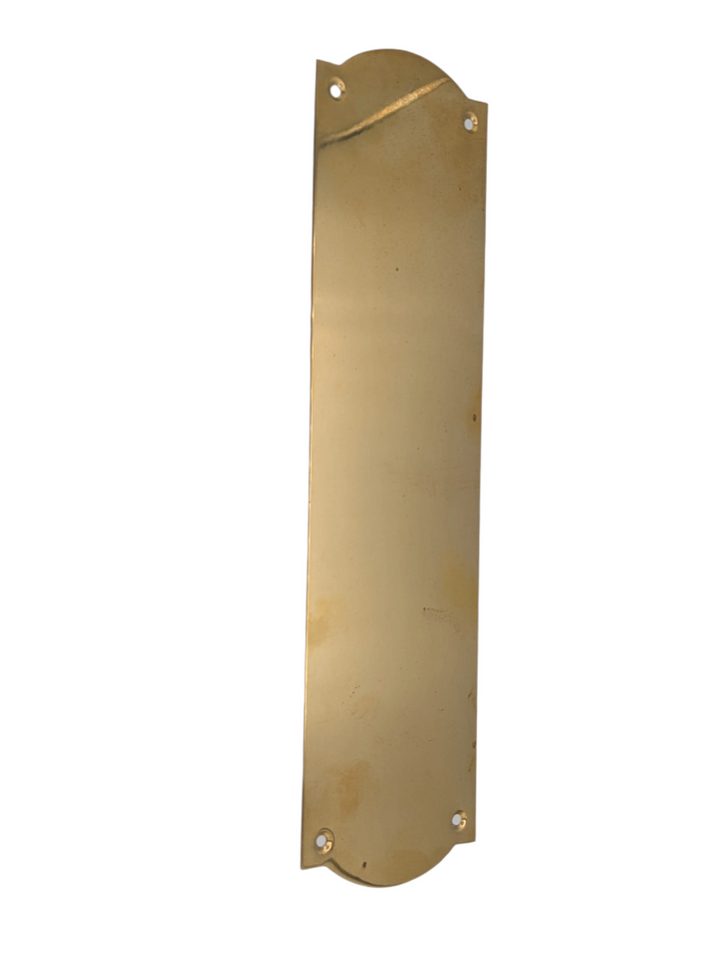 ##Antique Hardware## Open Box Sale Item 12 Inch Solid Brass Oval Push Plate (Polished Brass Finish)