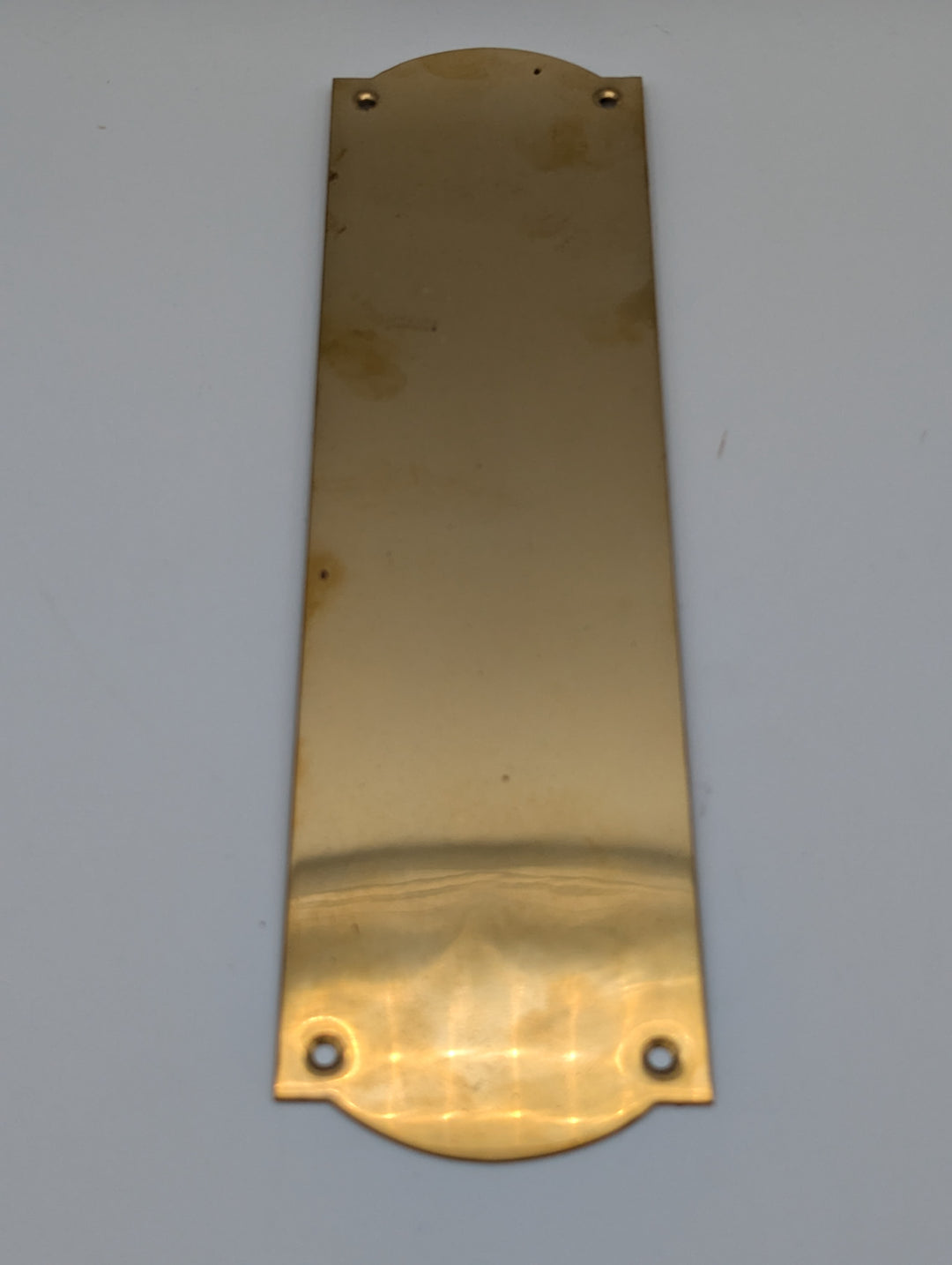 ##Antique Hardware## Open Box Sale Item 12 Inch Solid Brass Oval Push Plate (Polished Brass Finish)