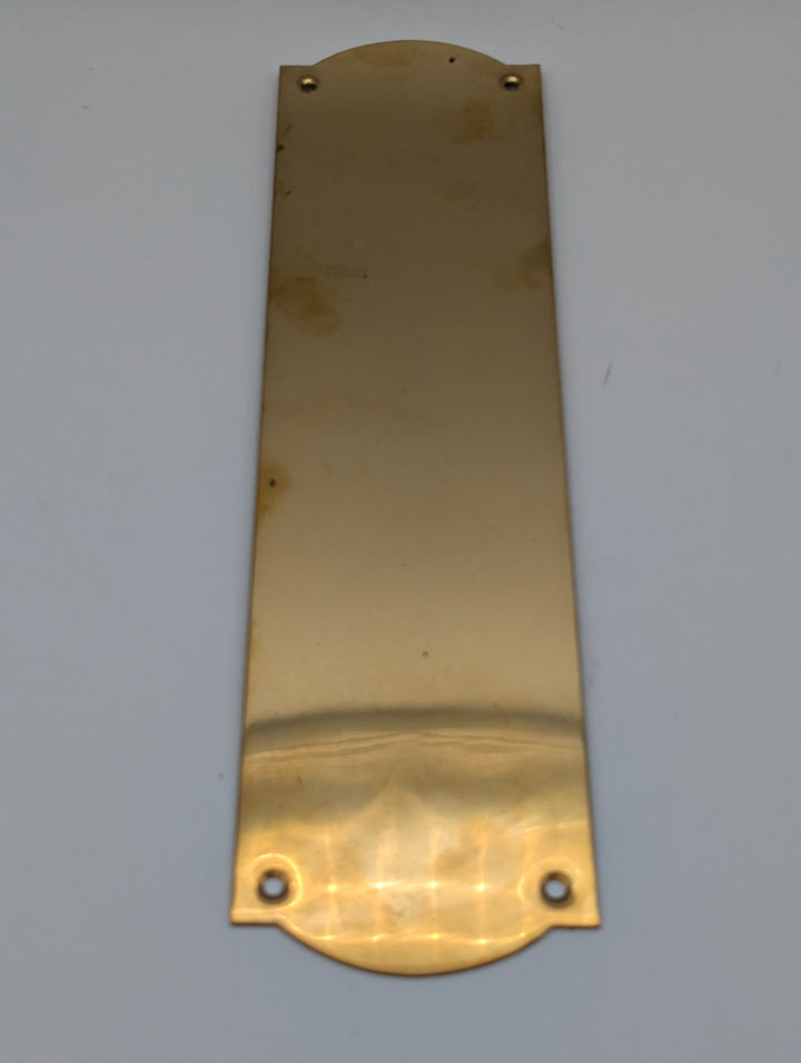##Antique Hardware## Open Box Sale Item 12 Inch Solid Brass Oval Push Plate (Polished Brass Finish)