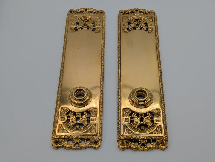 ##Antique Hardware## Open Box Sale Solid Brass Backplate (Polished Brass) - Set of 2