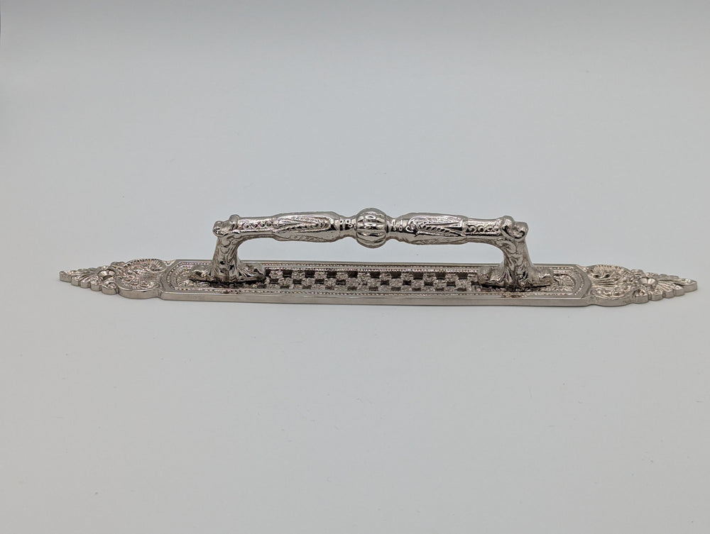 ##Antique Hardware## 10 1/2 Inch Solid Brass Door Pull (Polished Nickel Finish)