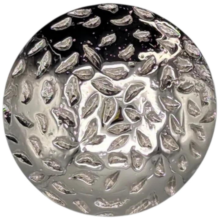 1 1/4 Inch Solid Brass Hand-Hammered Round Cabinet & Furniture Knob ( Polished Nickel Finish)