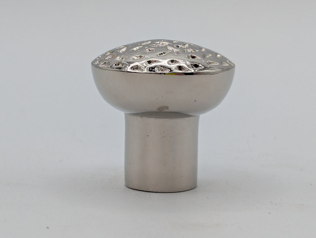 ##Antique Hardware## 1 1/4 Inch Solid Brass Hand-Hammered Round Cabinet & Furniture Knob ( Polished Brass Finish)