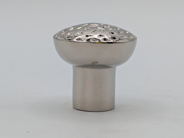 ##Antique Hardware## 1 1/4 Inch Solid Brass Hand-Hammered Round Cabinet & Furniture Knob ( Polished Brass Finish)