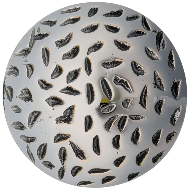 1 1/4 Inch Solid Brass Hand-Hammered Round Cabinet & Furniture Knob (Polished Chrome Finish)