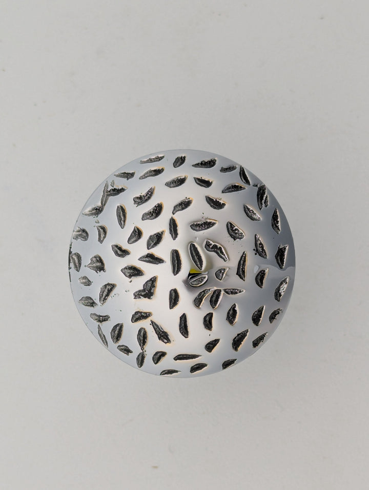 ##Antique Hardware## 1 1/4 Inch Solid Brass Hand-Hammered Round Cabinet & Furniture Knob ( Polished Chrome Finish)