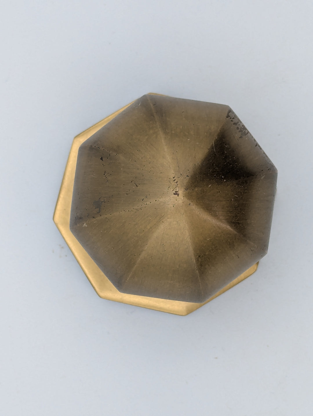 Octagon Pull Knob with Rosette (French Antique Finish)