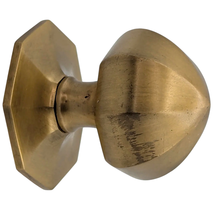 Octagon Pull Knob with Rosette (French Antique Finish)