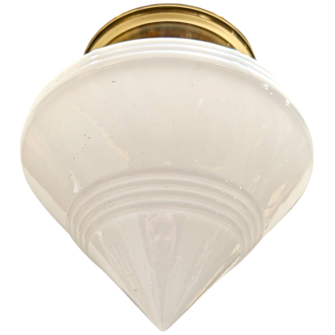 ##Antique Hardware## Small Art Deco Flush Light (Several Finishes Available)